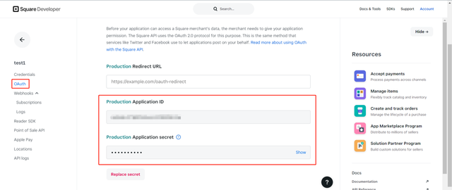 方块(square)支付获取Application ID和Application Secret教程