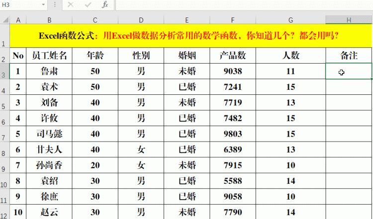 用Excel做数据分析常用的数学函数，你知道几个？都会用吗？