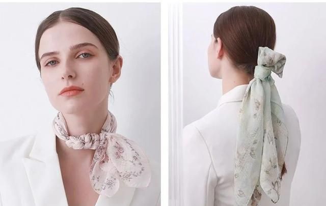 春天丝巾的几种系法和搭配，简单好看又时髦