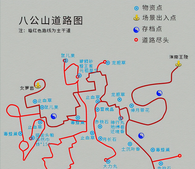 单机游戏《仙剑4》完整图文攻略，详细地图物资标记