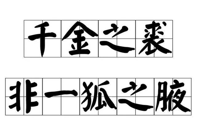 一天【学】一成语 : 集腋成裘