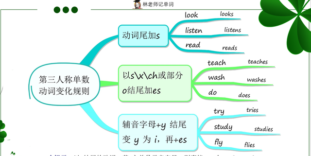 第三人称单数动词变化三个规则，元音字母有哪些