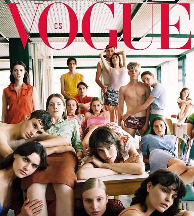 捷克斯洛伐克版《VOGUE》发布了二月刊的封面，19位新人模特演绎
