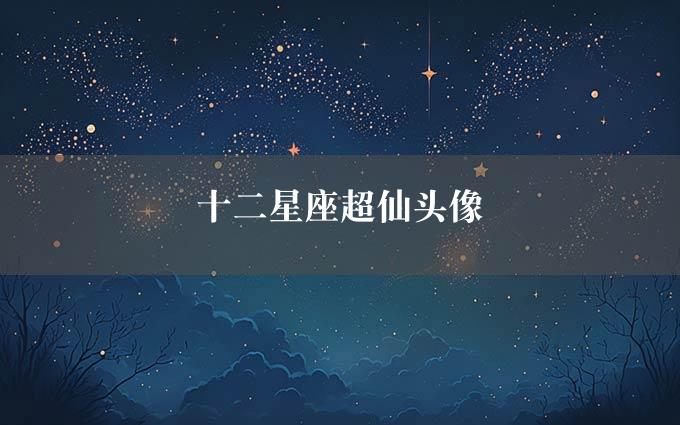 十二星座超仙头像