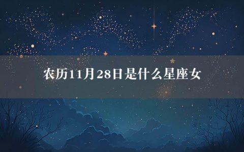 农历11月28日是什么星座女